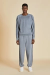 OLIVIA VON HALLE MISSY LONDON GREY TRACKSUIT IN SILK-CASHMERE