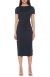 Alexia Admor Crysta Stretch Sheath Dress In Navy