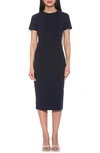 Alexia Admor Quinn Stretch Sheath Dress In Navy