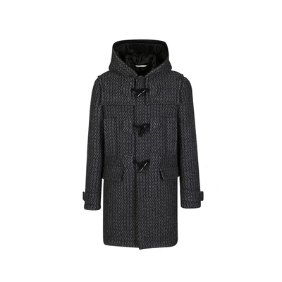 Valentino Spigola Wool Coat In Gray