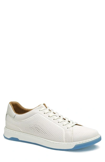 Johnston & Murphy Daxton Knit Lace-up In White Knit