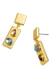MADEWELL STACKED STONE DROP EARRINGS
