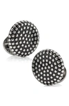 Cufflinks, Inc Textured Circle Cuff Links In Silver