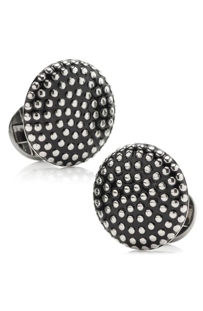 Cufflinks, Inc Textured Circle Cuff Links In Silver