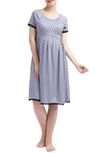 Kimi And Kai Exa Maternity/nursing Nightgown In Grey