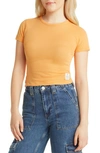 Bdg Urban Outfitters Washed Cotton Baby Tee In Washed Orange
