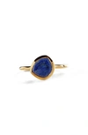 Monica Vinader Siren Semiprecious Stone Stacking Ring In 18ct Gold On Sterling Silver