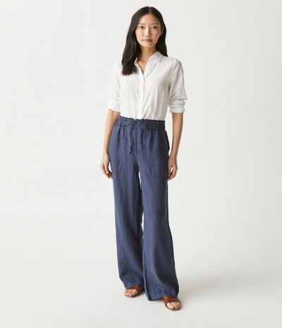 Michael Stars Jules Linen Pant In Dark Voltage