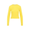 Gabriela Hearst Kaia Long-sleeved Ribbed Top In Yellow &amp; Orange