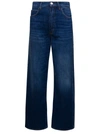 Frame High-rise Wide-leg Cropped Jeans In Blu