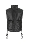 Nanushka Drawstring Hem Sleeveless Jacket In Black