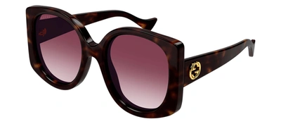 Gucci Gg1257sa W 003 Butterfly Sunglasses In Violet
