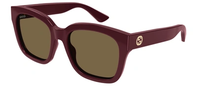 Gucci Gg1338sk W 004 Square Sunglasses In Brown