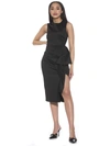 Alexia Admor Valeri Asymmetric Ruffle Cocktail Dress In Black