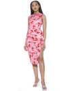 Alexia Admor Valeri Asymmetric Ruffle Cocktail Dress In Pink