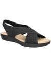 Easy Street Claudia Womens Slip On Open Toe Slingback Sandals In Black