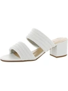 Bella Vita Georgette Womens Leather Open Toe Heels In White