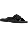 Marc Fisher Ltd Farisa 3 Womens Leather Square Toe Slide Sandals In Black