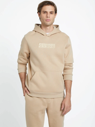 Guess Factory Harvey Logo Hoodie In Beige