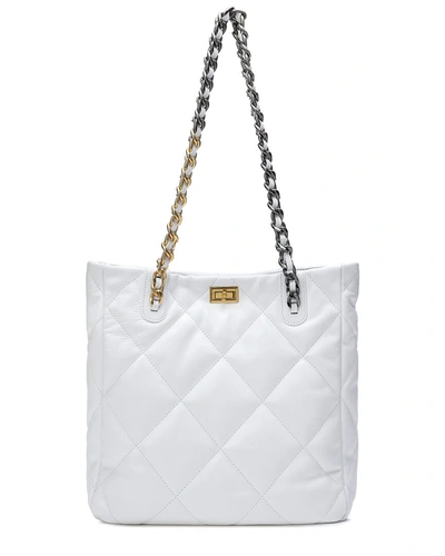 Tiffany & Fred Quilted Leather Tote In White