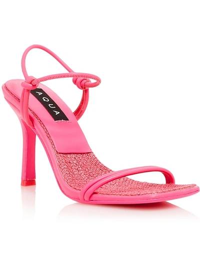 Aqua Alaya Womens Open-toe Square-toe Ankle Strap In Pink