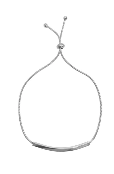 Adornia Bar Lariat Bracelet Silver