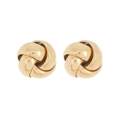 Adornia Knot Stud Earrings Gold