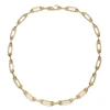 Rachel Glauber 14k Gold Plated Chain Necklace In White