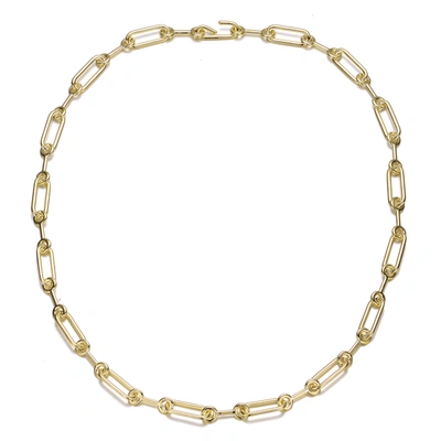 Rachel Glauber 14k Gold Plated Chain Necklace In Gold-tone