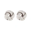Adornia Silver Knot Studs In Silver