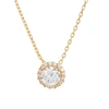 Adornia 14k Plated Halo Necklace In Silver