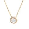Adornia Swarovski Crystal Halo Necklace Gold In Silver