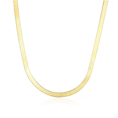 The Lovery Mini Herringbone Necklace In Gold