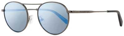 Ermenegildo Zegna Men's Sunglasses Ez0089 08c Dark Gunmetal/black 50mm In Blue