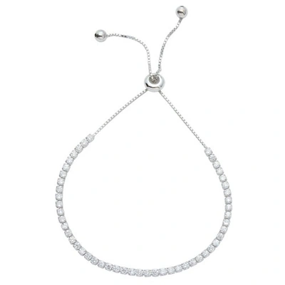 Adornia Slider Tennis Bracelet Silver