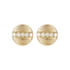 Adornia Pave Line Disc Studs  Gold In Gold
