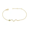 Sabrina Designs 14k 0.15 Ct. Tw. Tsavorite Snake Bracelet In Yellow