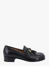 Gucci Black Web Interlocking G Loafers In Black