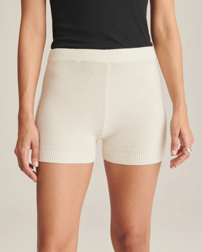 Naadam Textured Shorts In White