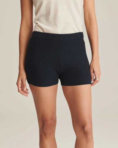 Naadam Textured Shorts In Dark Navy