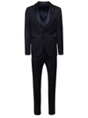 Tagliatore Abito Collo A Scialle Pantalone Ventre Piatto In Blu