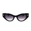 Alexander Mcqueen Eyewear Cat-eye Frame Sunglasses In Black