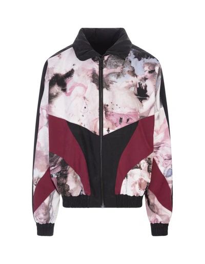Balmain Men's Multi-cut Pastel Printed Track Jacket