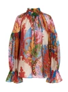 Etro Ruffled Printed Cotton And Silk-blend Voile Blouse
