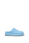 JACQUEMUS SLIPPERS AND CLOGS SUEDE HEAVENLY SKY
