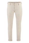 Dondup Trousers Back Pockets Belt Loops Side Pockets In Beige