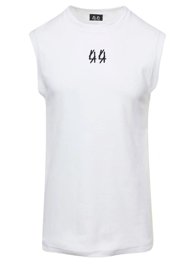 44 Label Group Logo-print Sleeveless Top In White