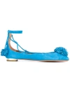 AQUAZZURA AQUAZZURA 'SUNSHINE' BALLERINAS - BLUE,SNHFLAA0SUEFIB12000312