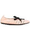 TOD'S lace-up flats,RUBBER100%