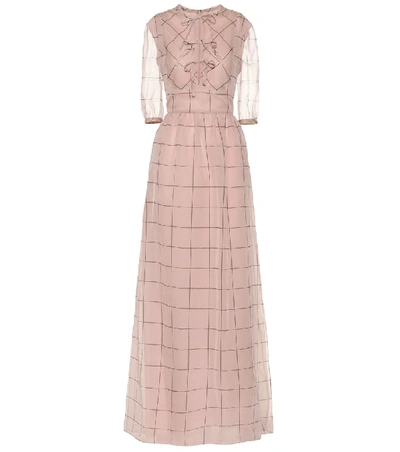 Valentino Silk Maxi Dress In Pink